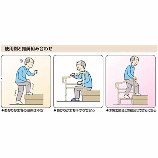 上がりかまち用手すり Ｋ—１４０Ｌ 531-032 医療 看護 クリニック 病院 安寿