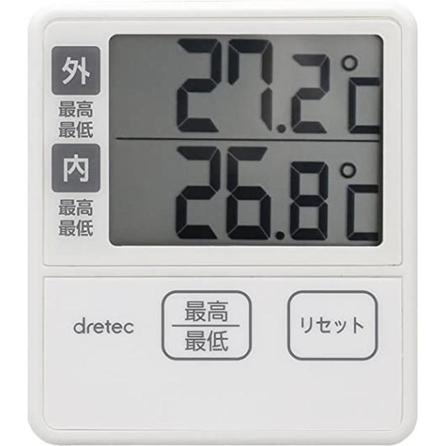 室内・室外温度計 O-285IV ドリテック 【×12セット】病院 医療 看護 クリニック