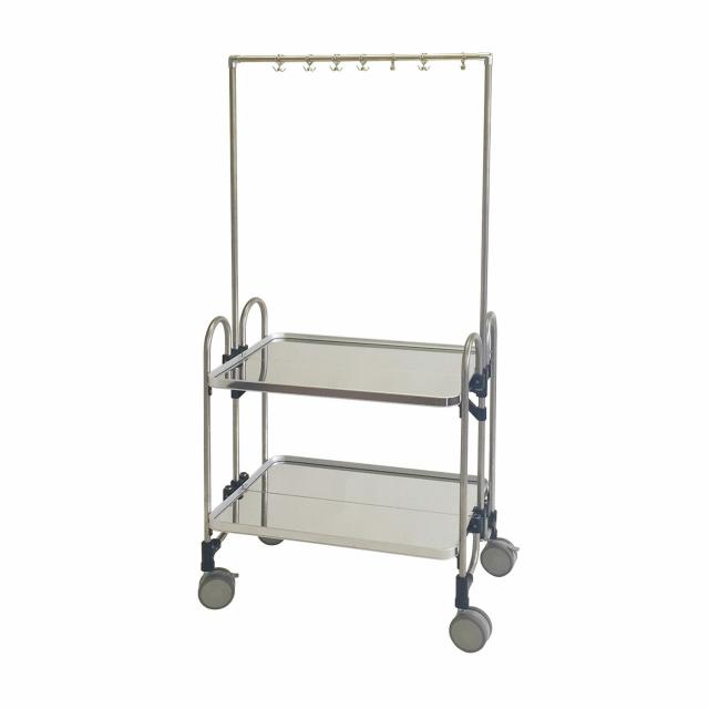 点滴バー付折りたたみ式ワゴン HEA-2-TN 1台 トクヤマ 24-7768-00