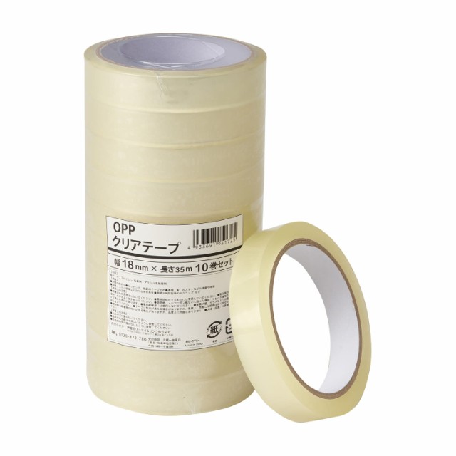 OPPクリアテープ 10巻入  IRL-CT04 18MMX35M   24-9875-03 伊藤忠リーテイルリンク ×60セットの通販は