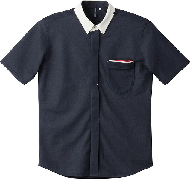 半袖ニットシャツ CSY152-2(ネイビー) Ｓ 看護師 ナース 病院 病棟 事務 ユニフォーム 制服 カーシーカシマの通販は 7,893円