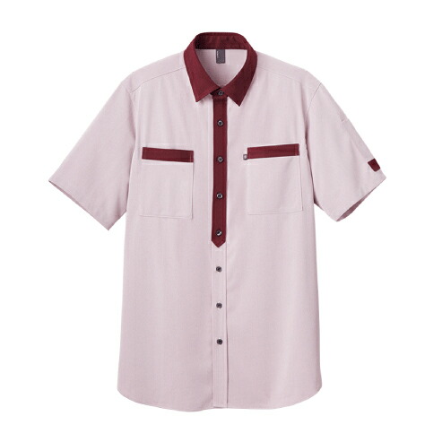 半袖シャツ  CSY170-1(ワイン) ＳＳ 看護師 ナース 病院 病棟 事務 ユニフォーム 制服 カーシーカシマ
