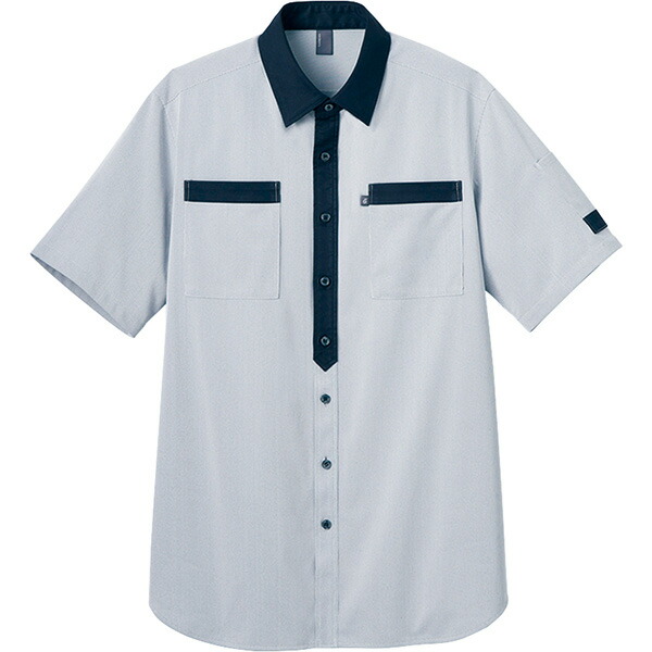 半袖シャツ  CSY170-2(ネイビー) ＬＬ 看護師 ナース 病院 病棟 事務 ユニフォーム 制服 カーシーカシマ