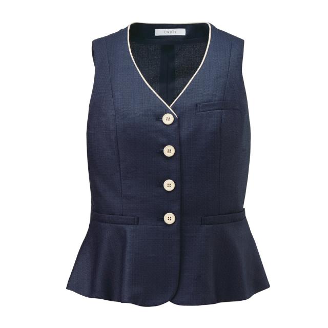 ベスト（レディス用） ESV705-2(ネイビー) 5号 看護師 ナース 病院 病棟 事務 ユニフォーム 制服 カーシーカシマ