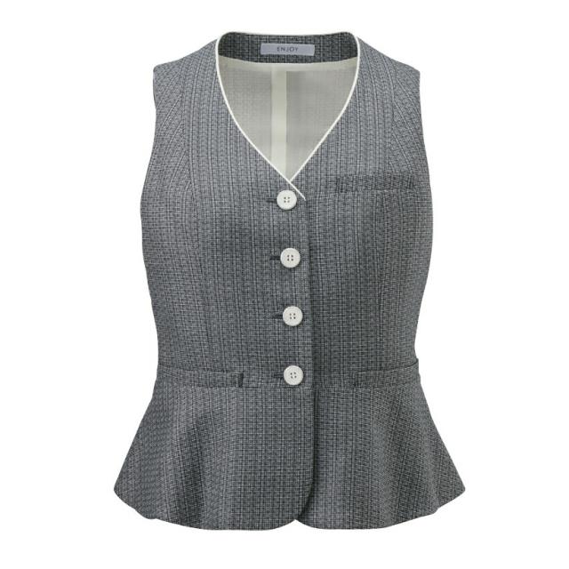 ベスト（レディス用） ESV705-5(グレー) 7号 看護師 ナース 病院 病棟 事務 ユニフォーム 制服 カーシーカシマ