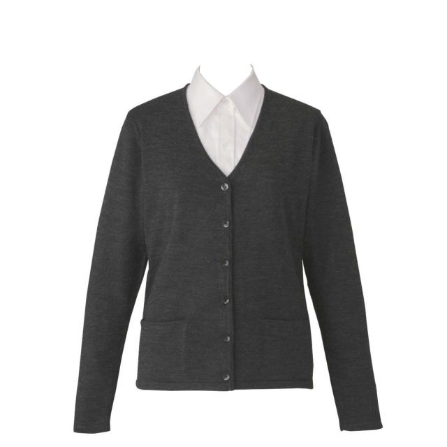 カーディガン EWG214-5 チャコール ３Ｌ カーシーカシマ 看護師 ナース 病院 病棟 事務 冷え性