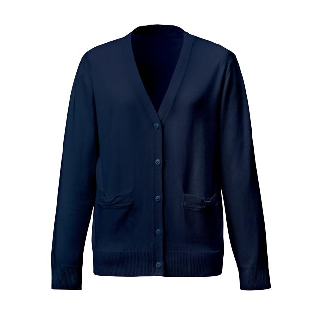 カーディガン EWG829-2(ネイビー) ３Ｌ看護師 ナース 病院 病棟 事務 ユニフォーム 制服