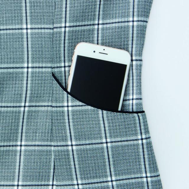 ベスト レディス用 ESV707-65 グレーチェック 7号 カーシーカシマ 看護師 ナース 病院 病棟 事務 ユニフォーム 制服 クリニック ナース服 歯科衛生士 医療事務_3