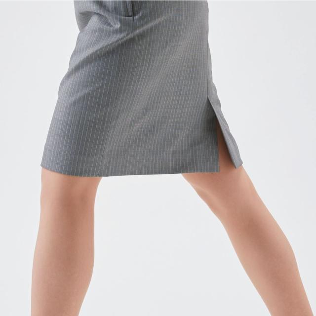 セミタイトスカート EAS714-55 グレー 7号 カーシーカシマ 看護師 ナース 病院 病棟 事務 ユニフォーム 制服_3