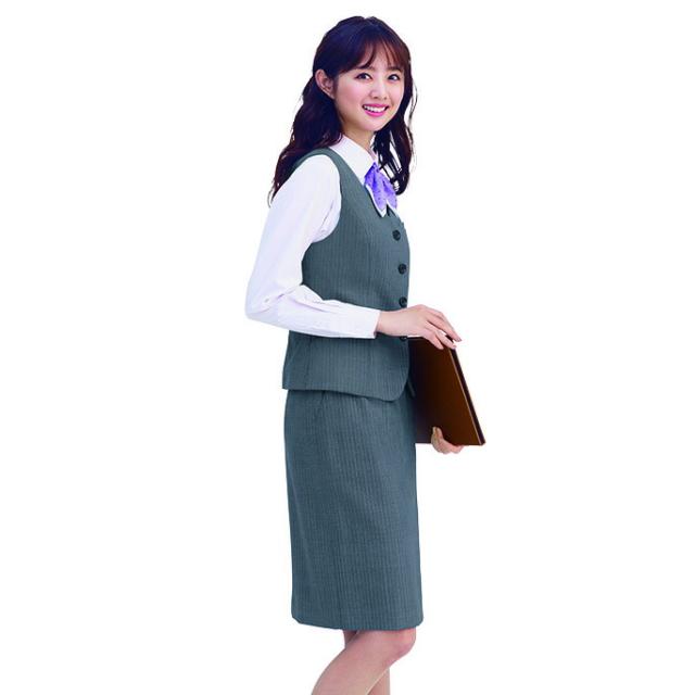 セミタイトスカート EAS714-55 グレー 7号 カーシーカシマ 看護師 ナース 病院 病棟 事務 ユニフォーム 制服_5