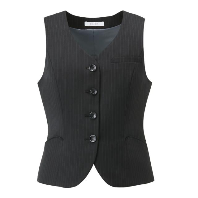ベスト レディス用 EAV712-510 ブラック 7号 カーシーカシマ 看護師 ナース 病院 病棟 事務 ユニフォーム 制服