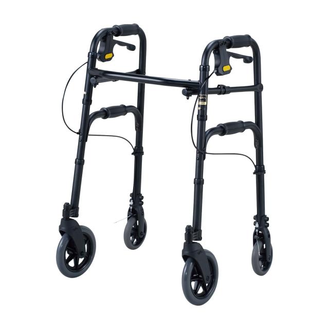 セーフティーアームVタイプウォーカー SAVA(ブラック)スリムタイプ 1台 イーストアイ ブラック 25-4963-01 歩行器
