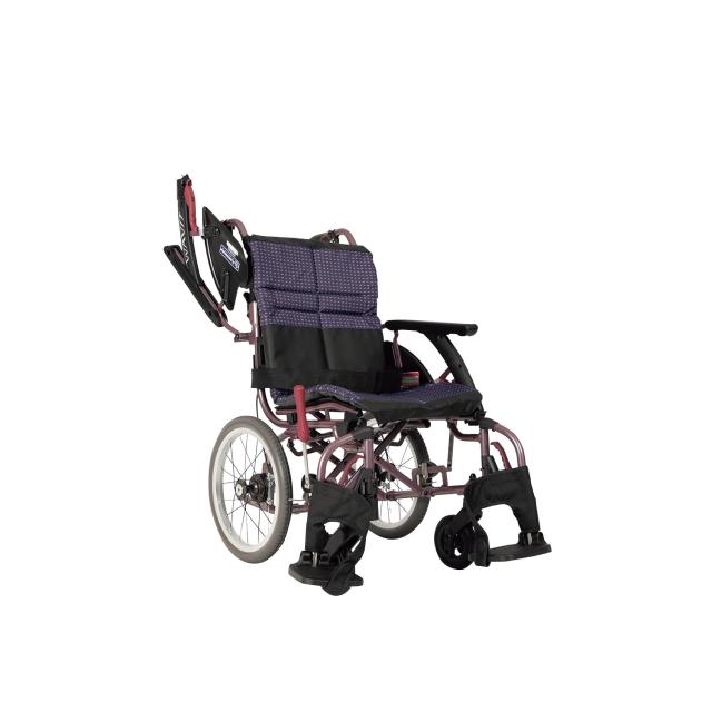 車いす(自走用)ウェイビットループラ WARP16-40-M 1台 カワムラサイクル カラーファブリック25-4703-0001 車いす 自走用 自動ブレーキ付
