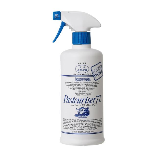 パストリーゼ77(アルコール製剤) 350112(500ML)スプレー 24本 ドーバー洋酒貿易 ホワイト 25-6995-00 除菌洗浄剤
