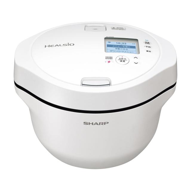 ヘルシオホットクック水なし自動調理鍋 KN-HW24GW(ホワイト) 1台 シャープ ホワイト 25-7341-01 炊飯器