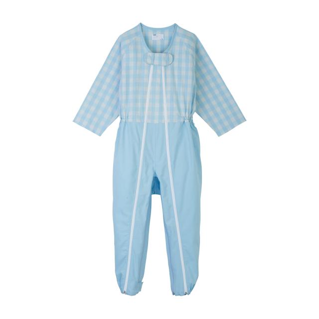 コンビネーション(フルオープンファス 5819(S) 1枚 日本エンゼル ブルー カラーピンク25-7039-0002 介護ねまき つなぎねまき ねまき 介護用 パジャマ