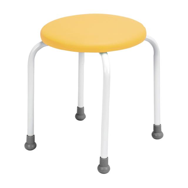 丸椅子 ポルカ2 背なし  700-7314 イエロー   25-3013-03 日本ホップス