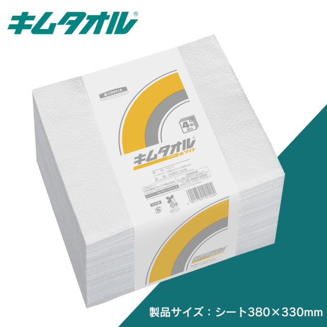 キムタオルホワイト（4つ折） 61012（50マイX24タバ） 1箱 日本製紙クレシア