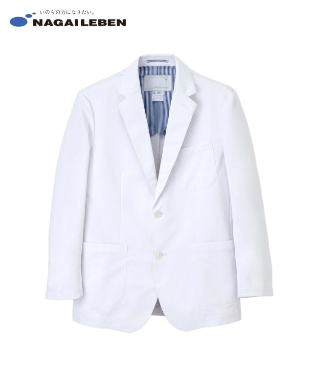 ナガイレーベン 男子テーラードジャケット SD-3080 ニット素材 伸縮性 エコマーク適合素材 防透性 吸水 防汚