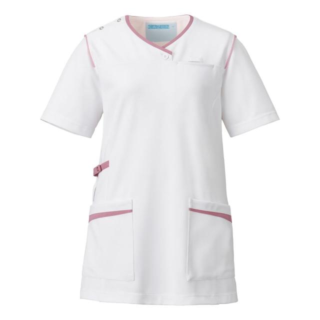 レディススクラブM 992-13（ホワイトXピンク） 24-8122-0002 松吉医療総合カタログ｜マツヨシ