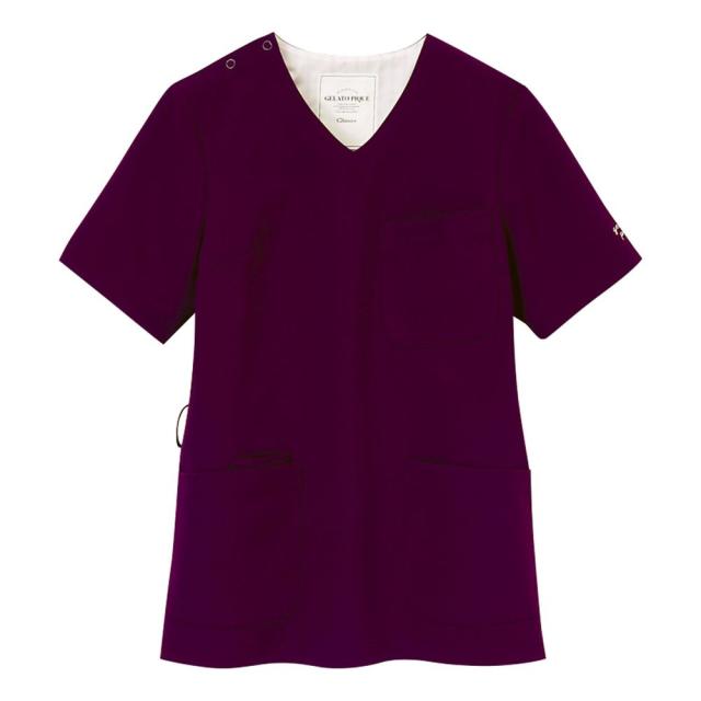 ジェラートピケ プルオーバースクラブLL 608（バーガンディー） 24-8339-0404 松吉医療総合カタログ｜マツヨシ