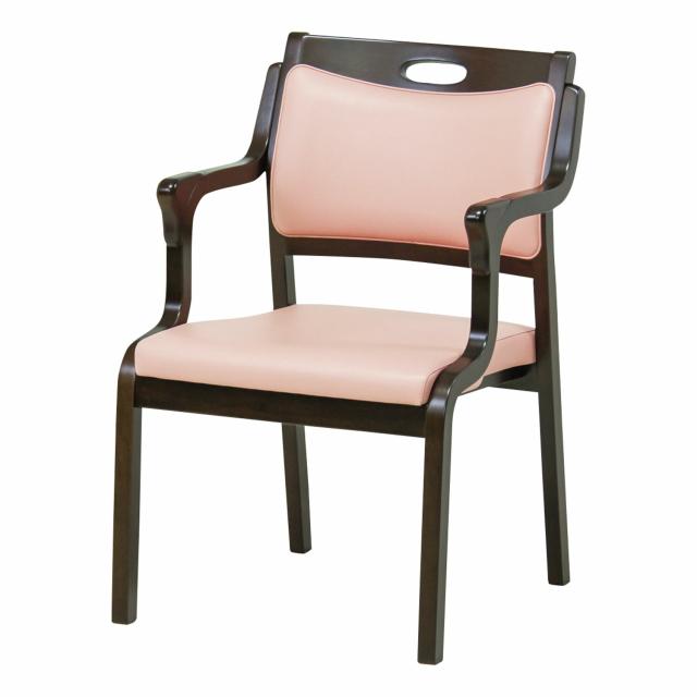 らくらくチェア（半ヒジ・グリップ付）ピンク CARE-111-AC（ブラウン） 24-8228-0102 松吉医療総合カタログ｜マツヨシ