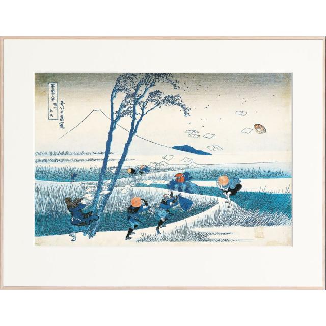 アートカレンダー富嶽三十六景駿州江尻 T-3-6(カツシカホクサイ) 額縁：白 28,875円