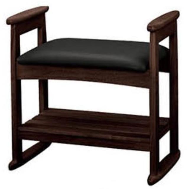 医療福祉施設向け木製肘付スツール KEW-5DBR(ダークブラウン)