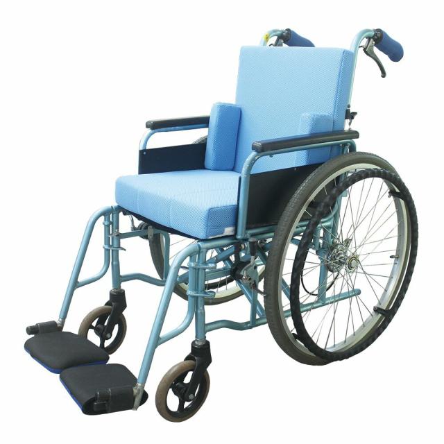 らくらく車椅子背付ハードクッション HCA-68-LB(ライトブルー)