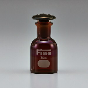 Fine細口共通試薬瓶 硬質 茶褐色 120mL