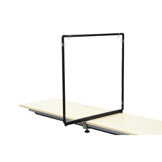 飛沫ガード クランプ ブラック 3FL-CLAMP-B45 3マイイリ  飛沫感染防護スクリーン 24-9773-08 不二ライトメタル