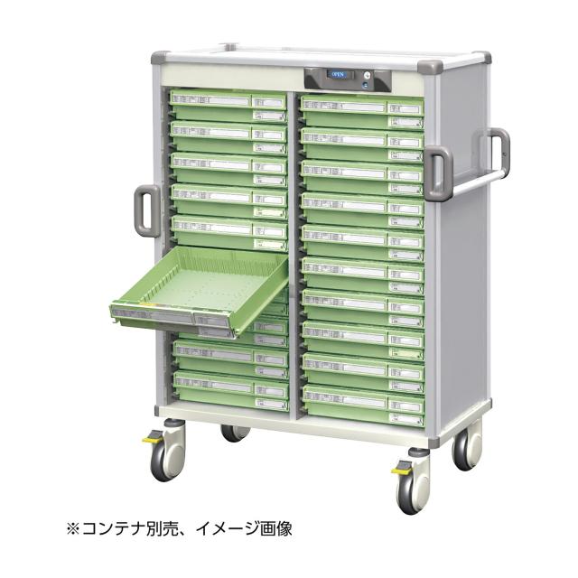 Nカート与薬ワイド 3列12段 MCR388HT ホワイト 散薬トレー 25-2268-11 河淳