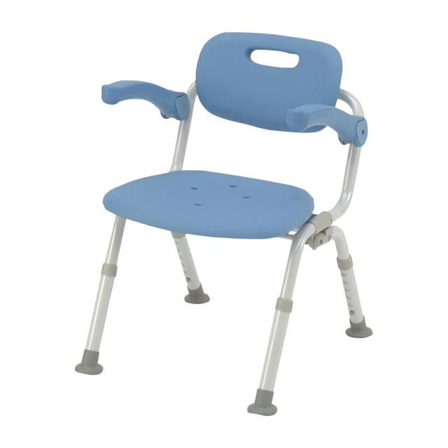 シャワーチェアーミドルSP折りたたみ PN-L41721A ブルー ア 25-2577-00 パナソニックエイジフリー