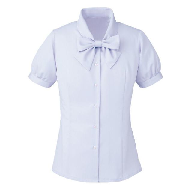 半袖リボンブラウス ESB443 ブルー  カーシーカシマ