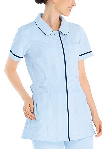 KAZEN（カゼン）　レディスジャケット半袖　086-21（サックス）　Lの通販は