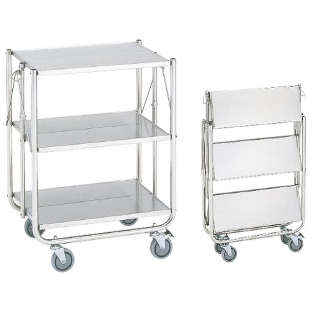 ステンレス折りたたみワゴン ESW-K1（650X456X874MM 1台 エレクター 23-5231-00の通販は