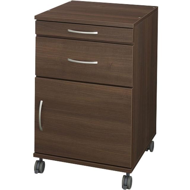 床頭台 ミディアムウォールナット TUF1-SD（ロータイプ） 1台 ホスピタルネット 24-6902-0002