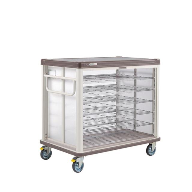 常温配膳車COO（シャッター・ベーシカフェブラウン JCSB30R（30マイヨウ） 1台 エレクター 24-7178-0002