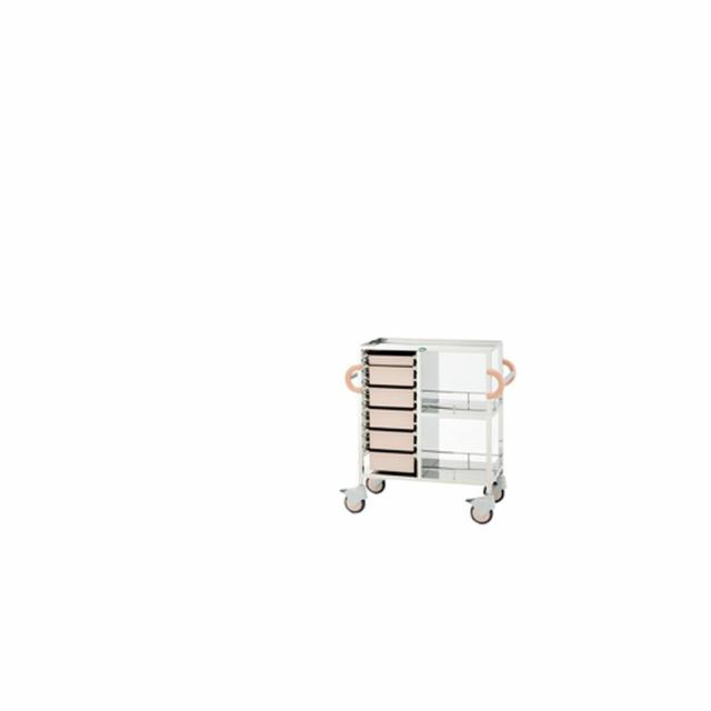 処置・包交カート トレー：ニュートラル C34-1162B（ホンタイ：ブルー） 1台 サカセ化学工業 24-8020-0104