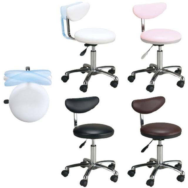 SNナースチェア（背もたれ付） SN-CH003W（ホワイト） 1台 松吉医科器械 23-3649-00の通販は