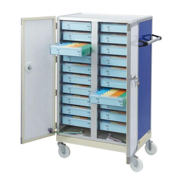 マイスコエコノミー与薬カート20床用ブルー MY-NEC20 1台 松吉医科器械 24-6000-0002の通販は 121,121円