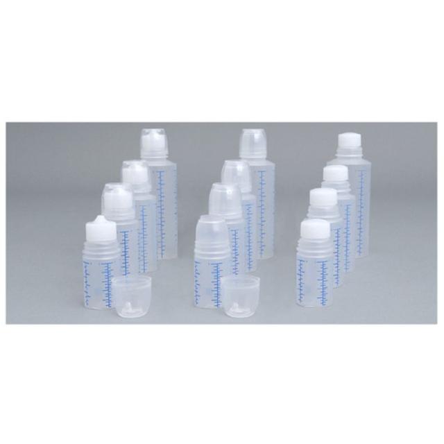 投薬瓶Mボトル（未滅菌） キャップ：青 200CC（100ポンイリ） 1梱 エムアイケミカル 08-2920-0702
