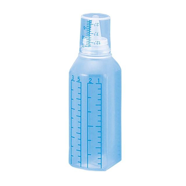 SKカップ付ボトル 青目盛（未滅菌） 150ML（100ホンイリ） 1袋 シンリョウ 24-2879-03