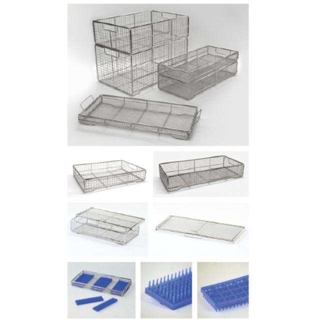 クリーンバスケット（平織網仕様） CB-014（240X240X50MM） 1個 シンドー 24-2470-13