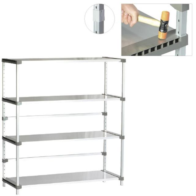 アルアップシェルフ（アジャスター4段 1800-554-1800A4 1台 シンドー 24-5316-07の通販は