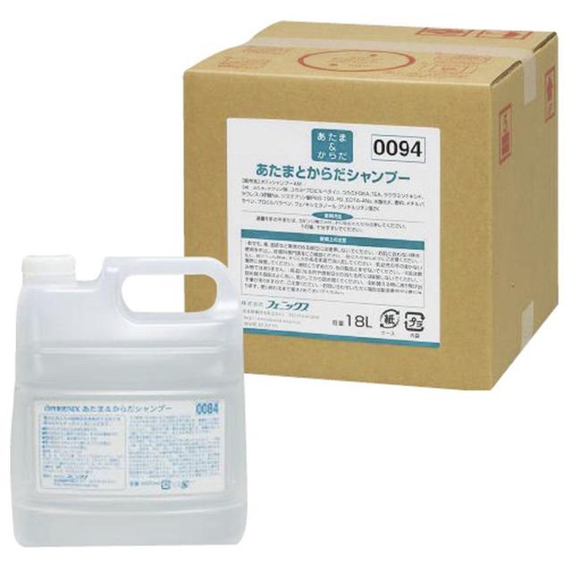 あたま＆からだシャンプー（詰替用） 4L 【×4本入り】 1箱 フェニックス 23-2593-00