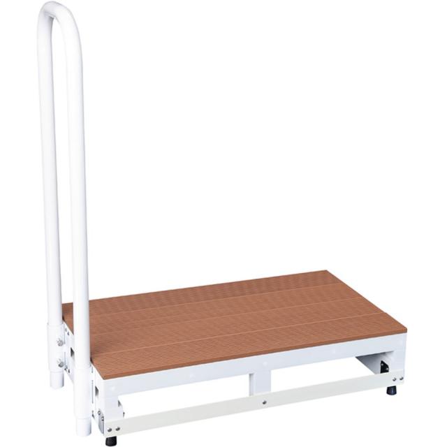 バリアフリー踏台（1段・手すり1本） F1-1TD（デッキザイ） 1台 松吉医科器械 24-7721-00 26,216円