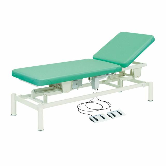 電動診察台（2M電動ベッド） ビニルレザーライトグリーン TB-949（W65XL190CM） 1台 高田ベッド製作所 20-3740-0305