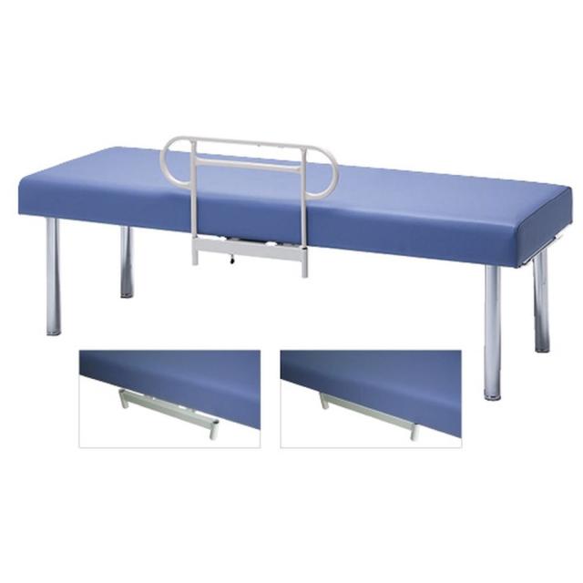 診察台（サイドレール付） ブラック DF-SPS（65X180X60CM） 1台 大信工業 24-2250-0202