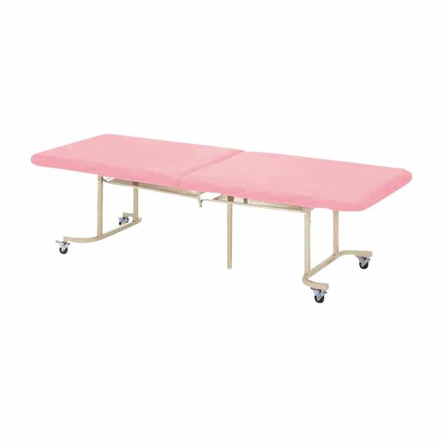 二つ折診察台 コーラルピンク QM-1875M（75X180X55CM 1台 ニシキ工業 23-6916-0405